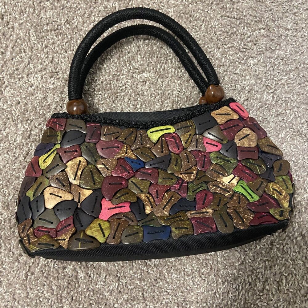 Colorful Coconut Shell Handbag
